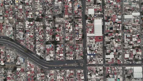 Vogelperspektive-Der-Straßen-Und-Viertel-Von-Ecatepec,-Nördlich-Von-CDMX