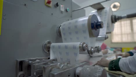 Soap-Packaging-Wrapper-On-Roller-In-Factory