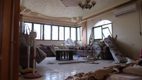 Interiors-of-the-vandalized-and-abandoned-home-of-a-Palestinian-family-in-Gaza-during-Israel-Hamas-war-conflict