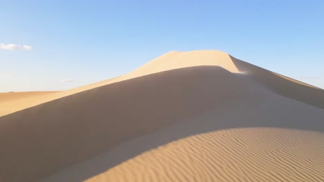 Aerial-perspective-reveals-the-dunes-in-the-Western-Desert-of-Egypt,-the-concept-of-sandy-landscape-along-with-small-greens,-the-allure-of-nature-under-the-sun,vast-expanse-of-dry-and-desolate-terrain