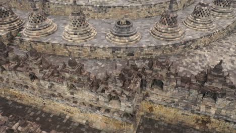 -Aerial-view-of-Borobudur-temple,-Central-Java,-Indonesia