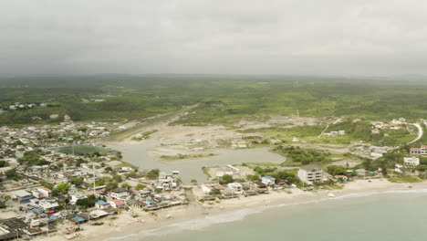 Panorama-Drohnenaufnahme-Von-Ayangue,-Ecuador