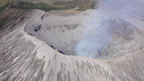 Aerial-view-of-Mount-Bromo-crater,-Java,-Indonesia