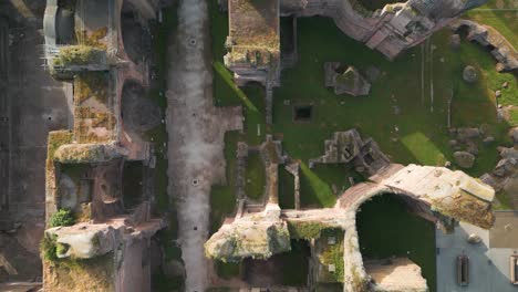 Ascending-Shot-Reveals-Grounds-of-Ancient-Roman-Ruins