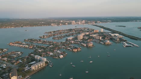 Stunning-aerial-footage-of-Clearwater-Harbor-Florida-at-sunset