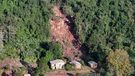 Amazonian-Jungle-environmental-damage,-extreme-flooding-impact,-aerial