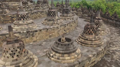 Luftaufnahme-Des-Borobudur-Tempels,-Zentraljava,-Indonesien