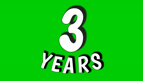 3-Gráficos-En-Movimiento-De-Animación-De-Dígitos-De-Tres-Años-En-Pantalla-Verde