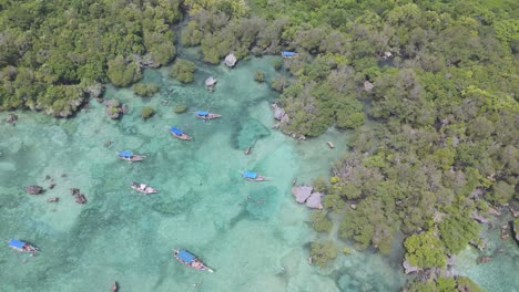 Breathtaking-Kwale-Island-Reef-Landscape-of-Zanzibar,-on-Tanzania-Coast,-Aerial