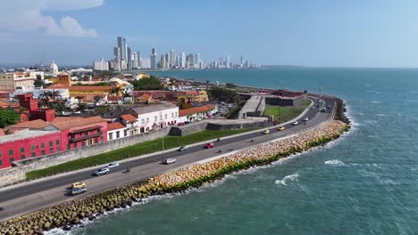 Cartagena-Skyline-At-Cartagena-De-India-In-Bolivar-Colombia