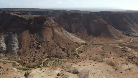 Drone-aerial-over-Charles-Knife-canyon-in-Exmouth-moving-into-the-gorge