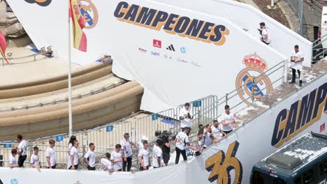 Real-Madrid-players-their-36th-La-Liga-championship-at-Cibeles-Square-in-Madrid,-Spain