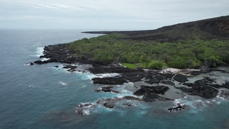 Vista-Aérea-De-La-Bahía-De-Kealakekua,-Hawaii