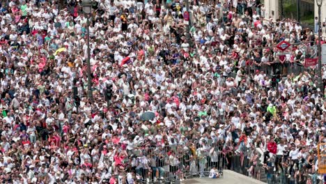 At-Plaza-de-Cibeles-in-Madrid,-Spain,-Real-Madrid-fans-celebrated-with-the-players-after-winning-their-36th-La-Liga-title