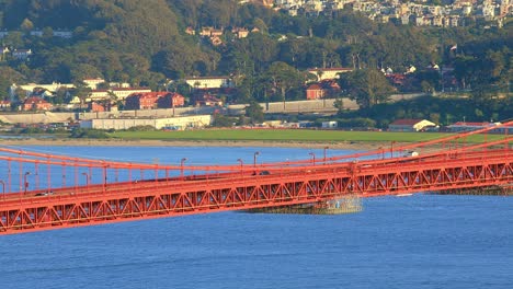 Golden-Gate-Bridge-Close-Up-with-Traffic-Flowing-Over-the-Bay,-San-Francisco,-California,-USA