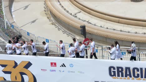 Real-Madrid-players-are-seen-dancing-as-they-celebrate-their-36th-La-Liga-championship-at-Cibeles-Square-in-Madrid,-Spain