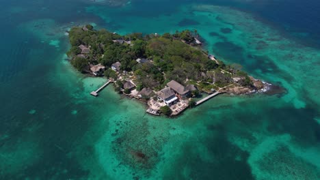 Archipiélago-De-Las-Islas-Del-Rosario-En-El-Mar-Caribe,-Colombia