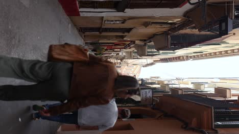 People-Walking-In-City-Street-Of-Palma-In-Mallorca