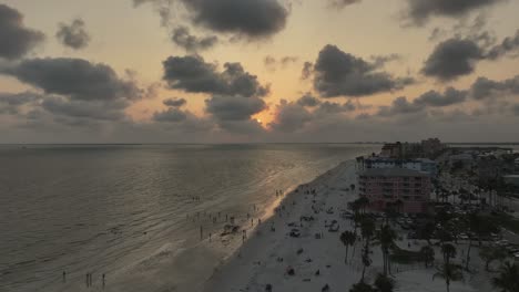 Aerial-view-of-Ft.-Myers-Beach-sunset-view