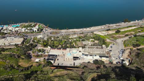 Tumba-Del-Rabino-Meir-Baal-Hans.-Un-Dron-Disparó-Sobre-El-Complejo-De-Tumbas-Cerca-Del-Mar-De-Galilea,-Cerca-De-Tiberíades.