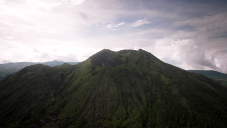 Mount-Batur-crater,-active-volcano-on-Bali-island,-Indonesia