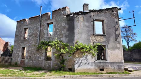 Ruins-of-Oradour-sur-Glane-old-village,-Haute-Vienne-department,-New-Aquitaine-in-France