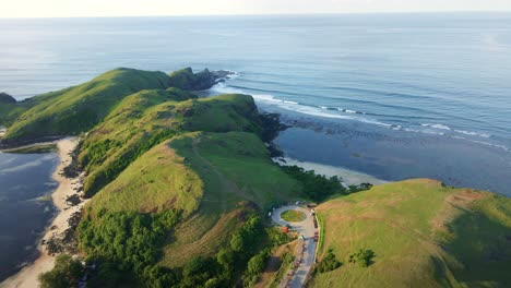 Playa-Tanjung-Aan,-Lombok,-West-Nusa-Tenggara,-Bukit-Merese,-El-Mejor-Punto-De-Vista-Tanto-Para-El-Atardecer-Como-Para-El-Amanecer