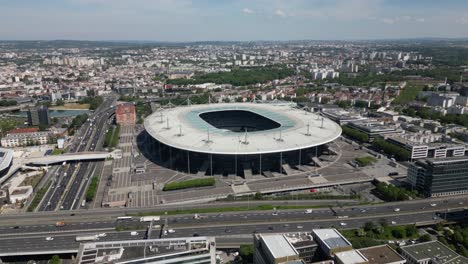 Stade-de-France,-Paris.-Aerial-Drone-circular-View