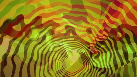 Abstract-Background---Swirling-Yellow-and-Orange-Rhythms:-Energetic-Liquid-Flow-in-a-Bold,-Old-School-Design-of-Pulsating,-Hypnotic-Shapes-and-Concentric-Waves