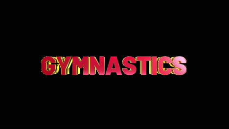 A-smooth-and-high-quality,-red-and-gold-3D-sport-text-reveal-"gymnastics