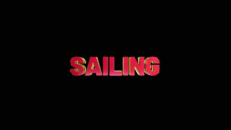 A-smooth-and-high-quality,-red-and-gold-3D-sport-text-reveal-"sailing