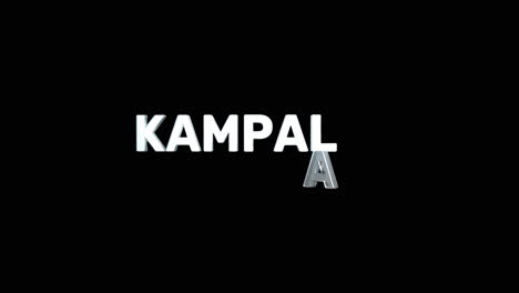 A-smooth-and-high-quality,-silver-3D-text-reveal-of-the-capital-city-"KAMPALA