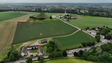 Lion's-Mound-Monument,-Battle-of-Waterloo,-Braine-l'Alleud,-Belgium,-June-2022