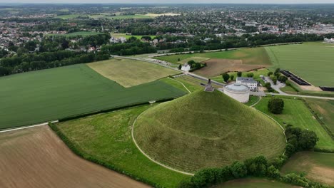 Lion's-Mound-Monument,-Battle-of-Waterloo,-Braine-l'Alleud,-Belgium,-June-2022