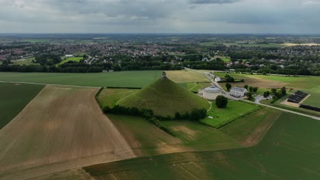 Lion's-Mound-Monument,-Battle-of-Waterloo,-Braine-l'Alleud,-Belgium,-June-2022