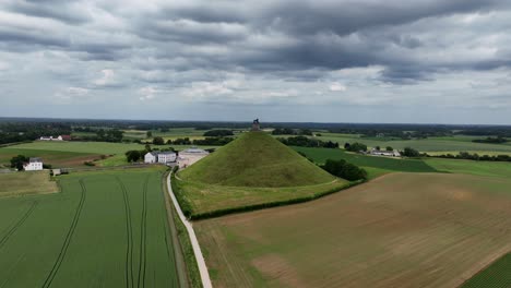 Lion's-Mound-Monument,-Battle-of-Waterloo,-Braine-l'Alleud,-Belgium,-June-2022