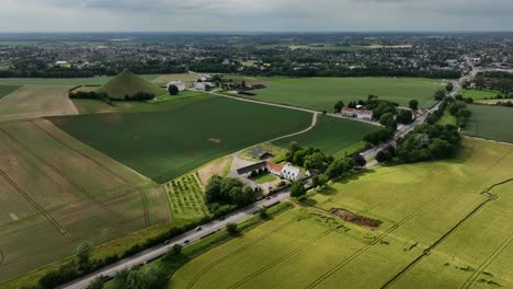 Monumento-Al-Montículo-Del-León,-Batalla-De-Waterloo,-Braine-l&#39;alleud,-Bélgica,-Junio-De-2022