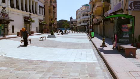 Static-shot-showing-empty-streets-of-Jallianwala-Bagh-and-Golden-Temple,-Amritsar-during-curfew-and-lock-down-in-India-for-Corona-virus