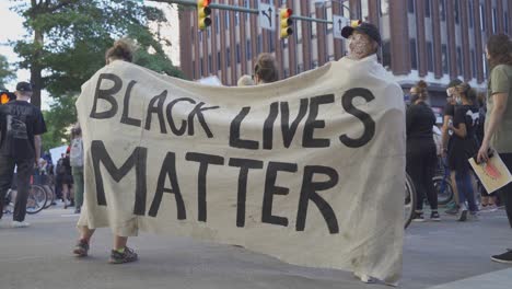 People-Holding-Black-Lives-Matter-Sign-During-Protest
