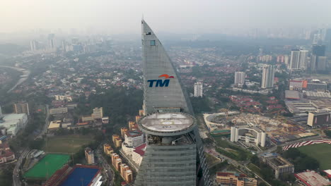 Vista-Aérea-De-Rascacielos-Y-Edificios-Kuala-Lumpur,-Malasia