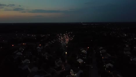 Aerial-View-Of-Fireworks-During-The-4th-Of-July