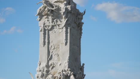 Stunning-Monument-of-the-Spanish-and-fountain-in-roundabout-of-Buenos-Aires