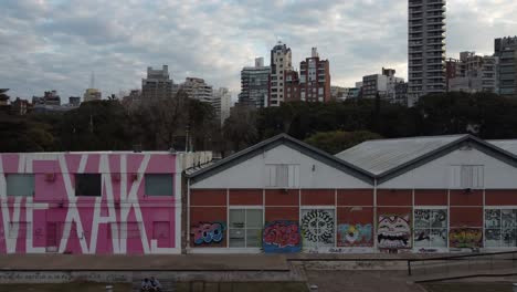 Aerial-Views-of-Parque-España-Graffittis-in-Rosario-Argentina