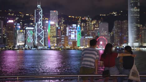 Hongkong-2021-Am-Victoria-Harbour-Während-Der-Nacht