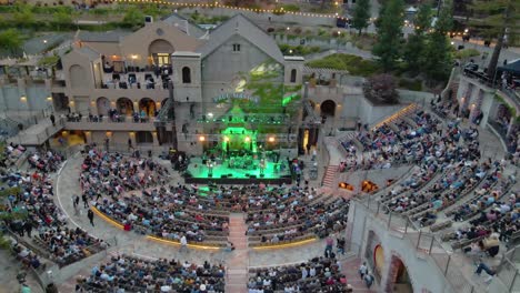 Aerial-drone-view-of-a-artist-performing-at-the-mountain-winery-venue-in-California