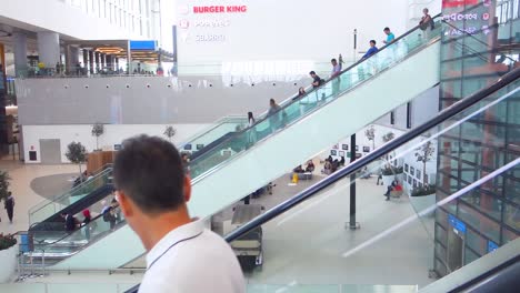 Escalator-stairs-in-new-Istanbul-airport-in-Turkey