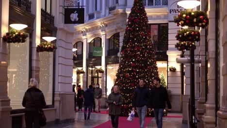 People-walking-and-shopping-in-the-passage-during-winter-time