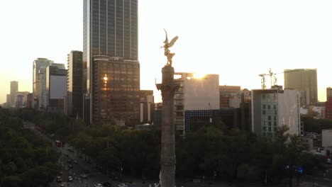 Este-Es-Un-Clip-Del-ángel-De-La-Independencia,-Un-Monumento-Histórico-De-Gran-Valor-En-La-Ciudad-De-México