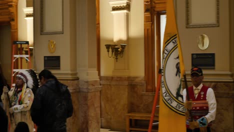 Native-American-leaders-holding-up-flags-at-the-Ute-flag-tribute-at-the-Denver-Capitol-building