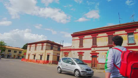 Frosinone-Italy,-Outside-The-Train-Station